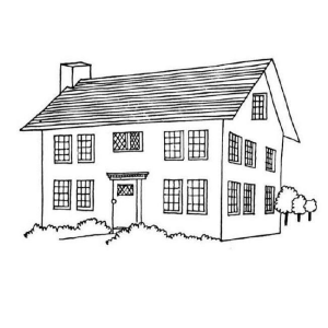 Casa Simples para Colorir
