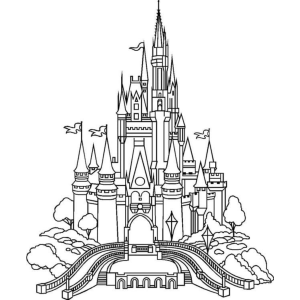 Castelo Encantado da Disney para Colorir