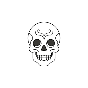 Caveira simples para colorir