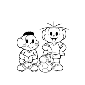 Cebolinha e Cascão em Ação no Futebol