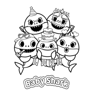 Celebração com a Família Baby Shark