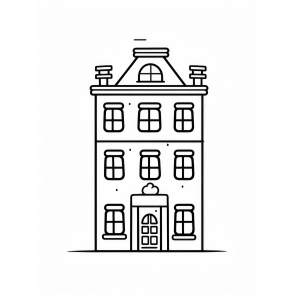 Charmosa Casa para Colorir