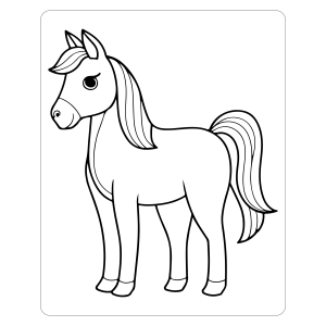 Charmoso Pônei para Colorir