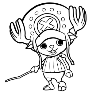 Chopper com sua bengala para colorir