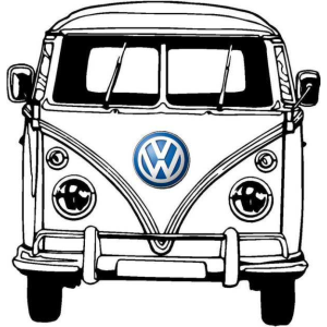 A Clássica Kombi em Preto e Branco