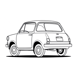 Clássico Fiat 500 para Colorir