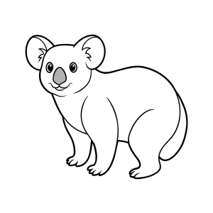 Coala caminhando devagar para colorir