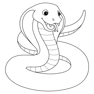 Encantadora Cobra para Colorir