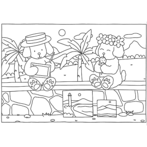 Coloração Divertida com Cãezinhos Artistas