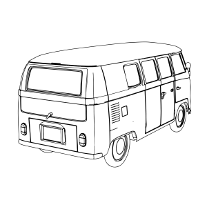 Colore a Clássica Kombi dos Sonhos