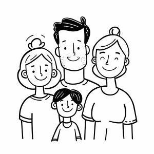 Colore a Alegria da Família Unida