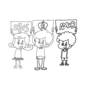 Colorindo com 3 Palavrinhas: Deus É Amor