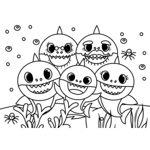 Colorindo a Família Baby Shark