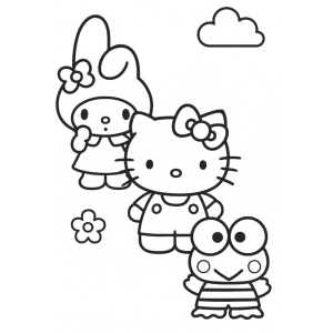 Colorindo Aventura com Hello Kitty e Amigos