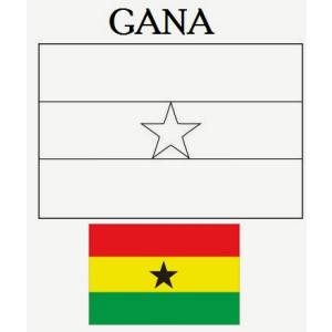 Colorindo a Bandeira de Gana