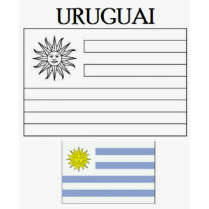 Colorindo a Bandeira do Uruguai