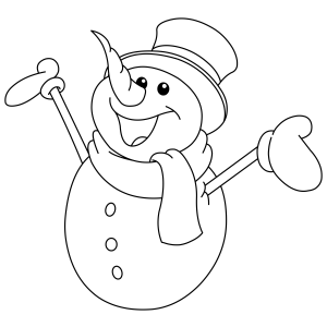 Divirta-se Colorindo o Boneco de Neve Feliz