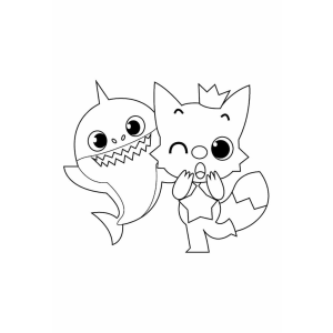 Colorindo com Baby Shark e Pinkfong