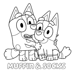 Colorindo com Muffin e Socks