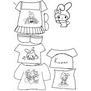 Colorindo o Estilo Kawaii de My Melody