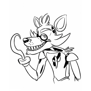 Colorindo Foxy, o Pirata de FNAF