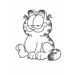 Colorindo Garfield em Sua Pose Clássica