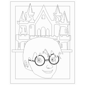 Colorindo Harry e o Castelo de Hogwarts