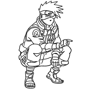 Colorindo Kakashi em Ação