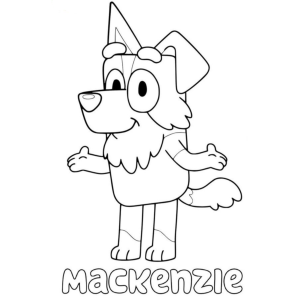 Colorindo com Mackenzie do Bluey