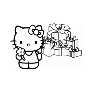 Colorindo o Mundo de Presentes da Hello Kitty