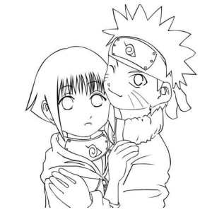 Colorindo Naruto e Hinata