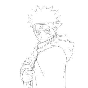 Colorindo Naruto Uzumaki em Ação