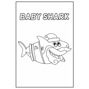 Colorindo o Baby Shark Natalino