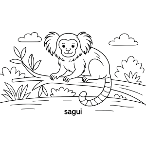 Colorindo o Charme do Sagui