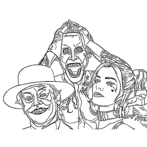 Colorindo os Icônicos Vilões: Coringa e Arlequina