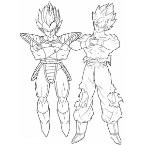 Colorindo os Super Saiyajins: Goku e Vegeta