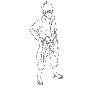 Colorindo Sasuke Uchiha em Ação