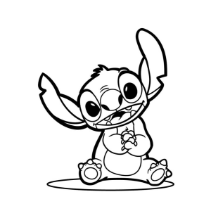 Colorindo Stitch, a Criatura Alienígena de Lilo & Stitch