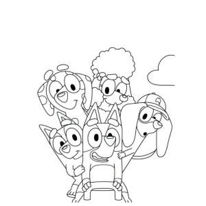 Colorindo com a Turma de Bluey