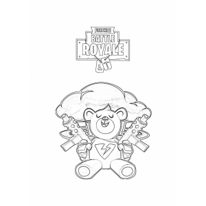 Colorindo o Ursinho da Equipe Fortnite