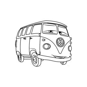 Coloring Fun with Fillmore from Cars