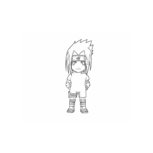 Colorir Sasuke em Ação