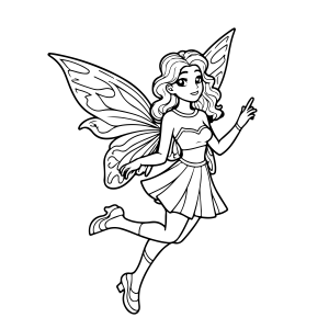 Cores Mágicas nas Asas da Fada Dançante
