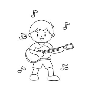 Criança Tocando Violão