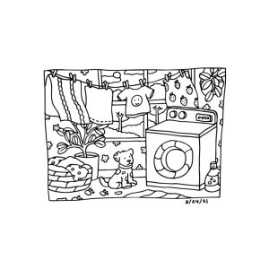 Cute Laundry Room Adventure