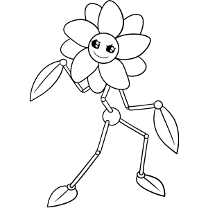 Daisy, a flor sorridente da Playtime para colorir