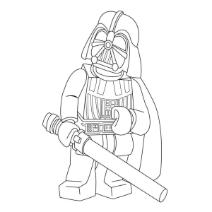Darth Vader em versão Lego para colorir