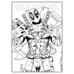 Deadpool em Ação: Prepare-se para Colorir o Anti-Herói!