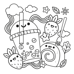 Delícias Kawaii: Bubble Tea e Moranguinhos Encantados