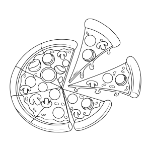 Deliciosa Pizza para Colorir